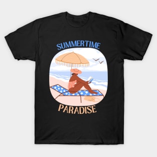 Hello summer Beach summertime Adventure travel lover palm tree sun T-Shirt